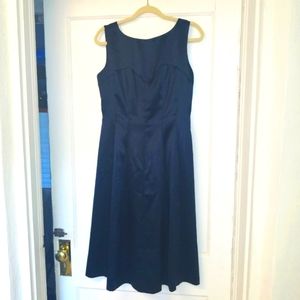 Brooks Brothers Silk Navy Blue Dress